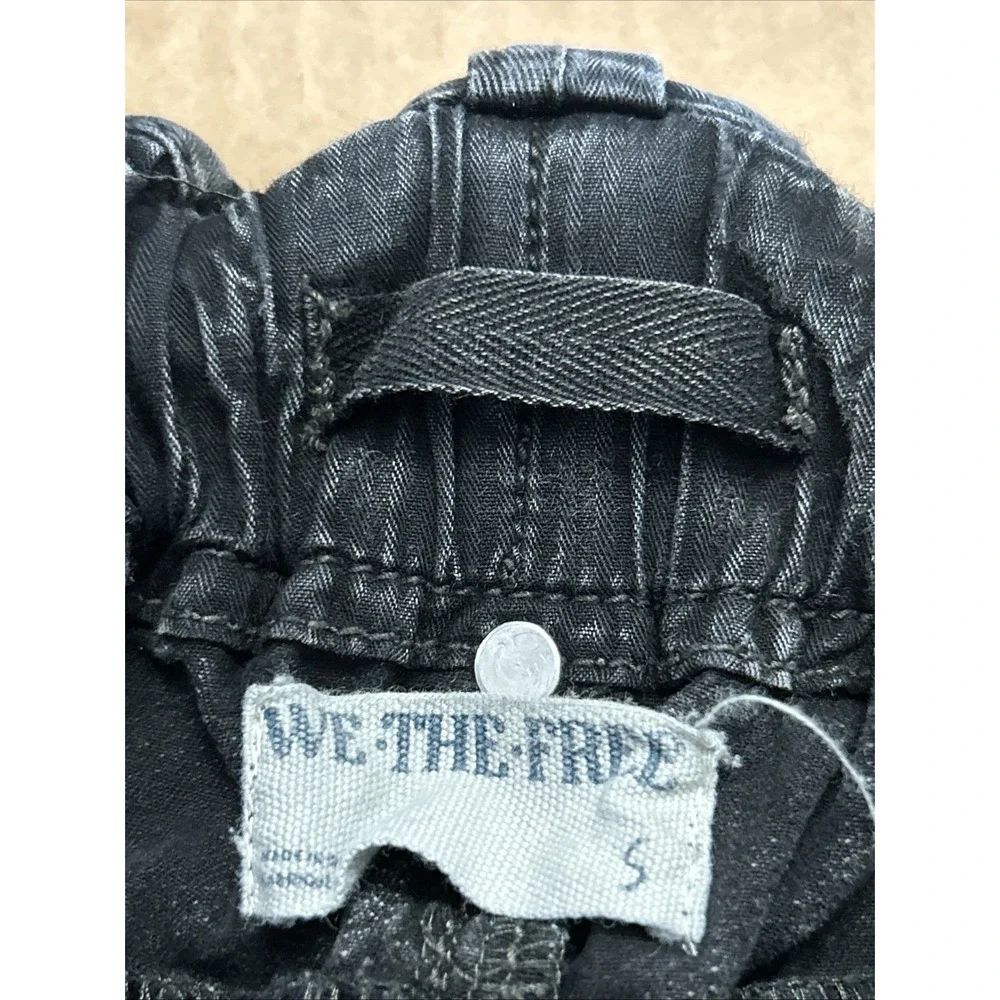 Free People Can't Compare Slouch Cargo Pants Zipper Pockets Black Small Y2K